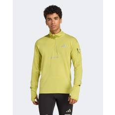 adidas performance - Adi365 Running Climawarm+ - Limegrøn trøje med halv lynlås - 2XL