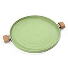 Zunishaone BBQ Grill Pan, Grilling Pan, Smokeless non-stick rund stekpanna, Bakning av grill camping spis toppgris med handtag för kött, fisk och grönsaker