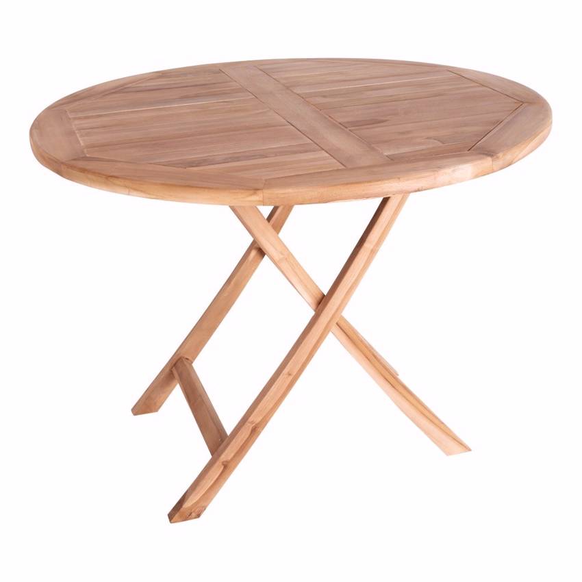 Skovlund Balka havebord - Teaktræ m. mønstre 100 cm x 75 cm x 100 cm | Møbelsalg.dk