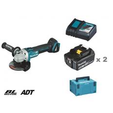 Makita DGA506RTJ Vinkelslip 18V, 125mm komplett