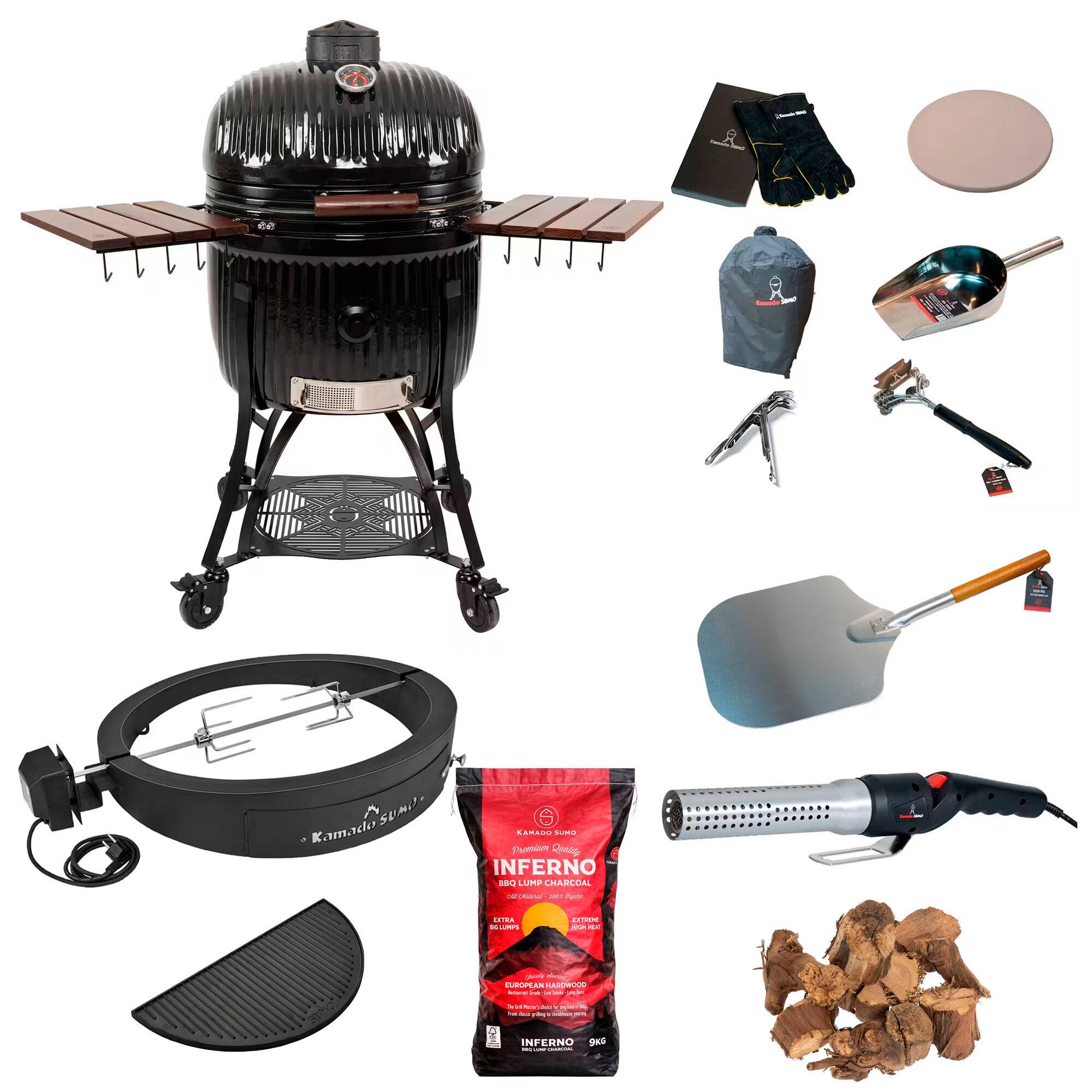 Kamado Sumo Icon Maxi kamado-grill med deluxe tilbehørspakke