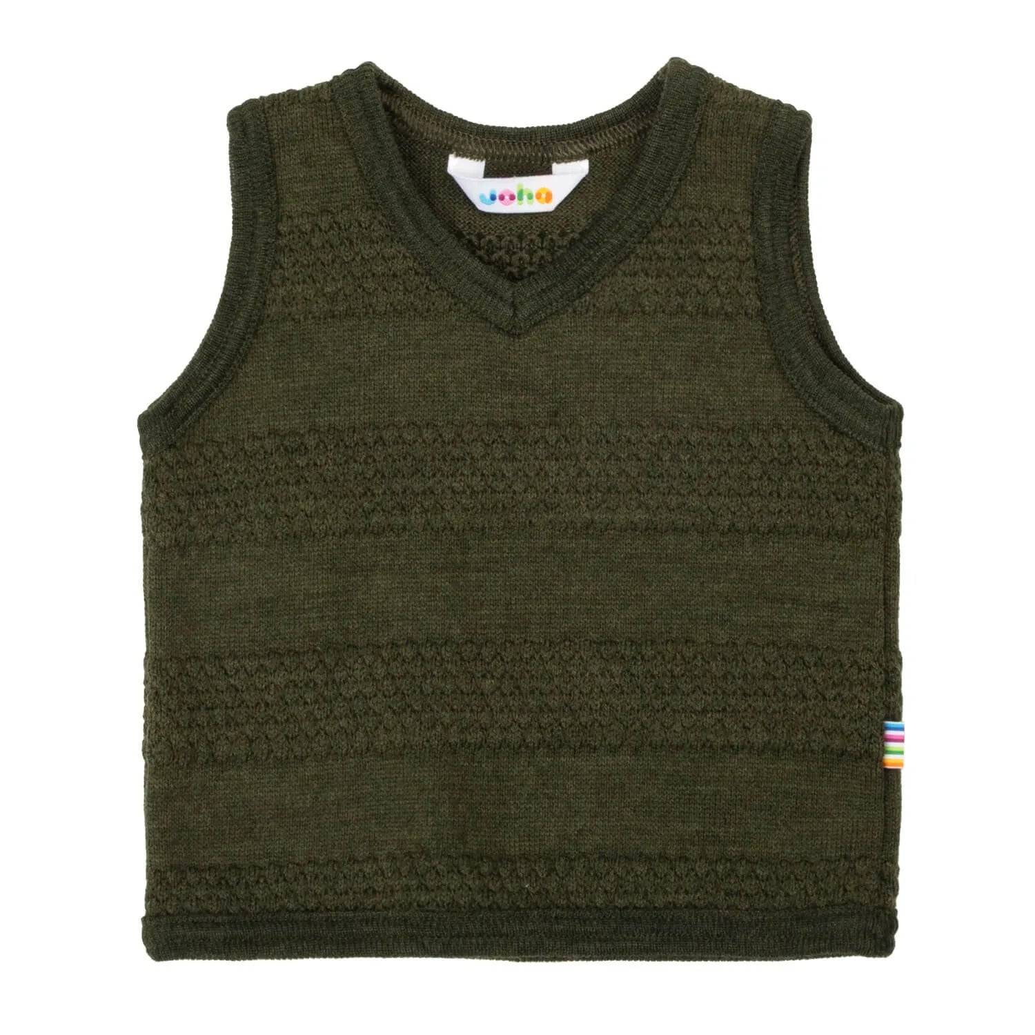 Joha uld vest olivengrøn.