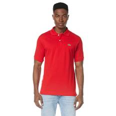 Lacoste Herren Polo-Shirt Kurzarm L1212, Männer Polo-Hemd,2 Knopf,Regular Fit,Rot,5