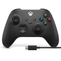 Microsoft Xbox Wireless Controller + USB-C Cable Sort Gamepad Analog/digital PC, Xbox One, Xbox One S, Xbox One X, Xbox Series S, Xbox Series X