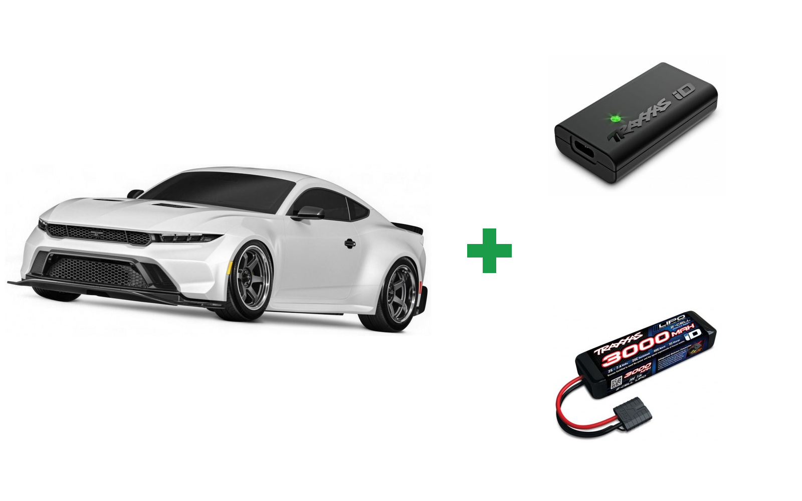 Traxxas 105237-4 4-TEC Drift 2WD Mustang XL-5 TQi - Hvid / Kompletpakke – alt inkluderet og klar til brug