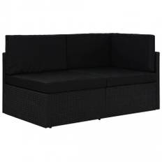 Modulsoffa 2-sits konstrotting svart