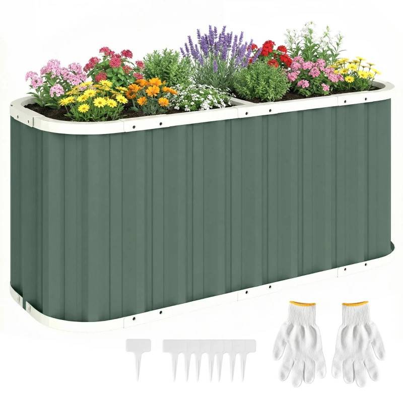 Planteringslåda metall 136x53x61 cm