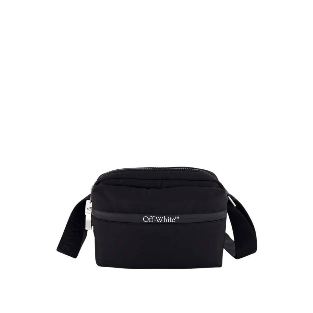 Off White Outdoor Nylon Crossbody Taske - Tasker - Herre - Sort - ONE SIZE - Nylon