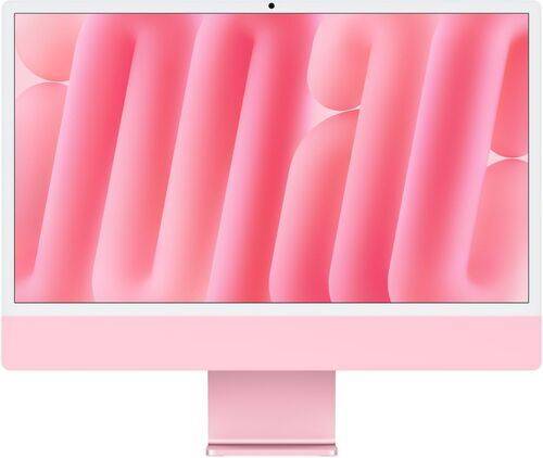 Apple iMac 2024 M4 10 Core | 24" | 16 GB | 256 GB SSD | Standardglas | pink | kompatibelt tilbehør | FR