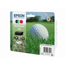 Epson 34 Multipack - 4-pack - svart, gul, cyan, magenta - original - blister med RF-larm/akustiskt larm - bläckpatron - för WorkForce Pro WF-3720DWF, WF-3725DWF