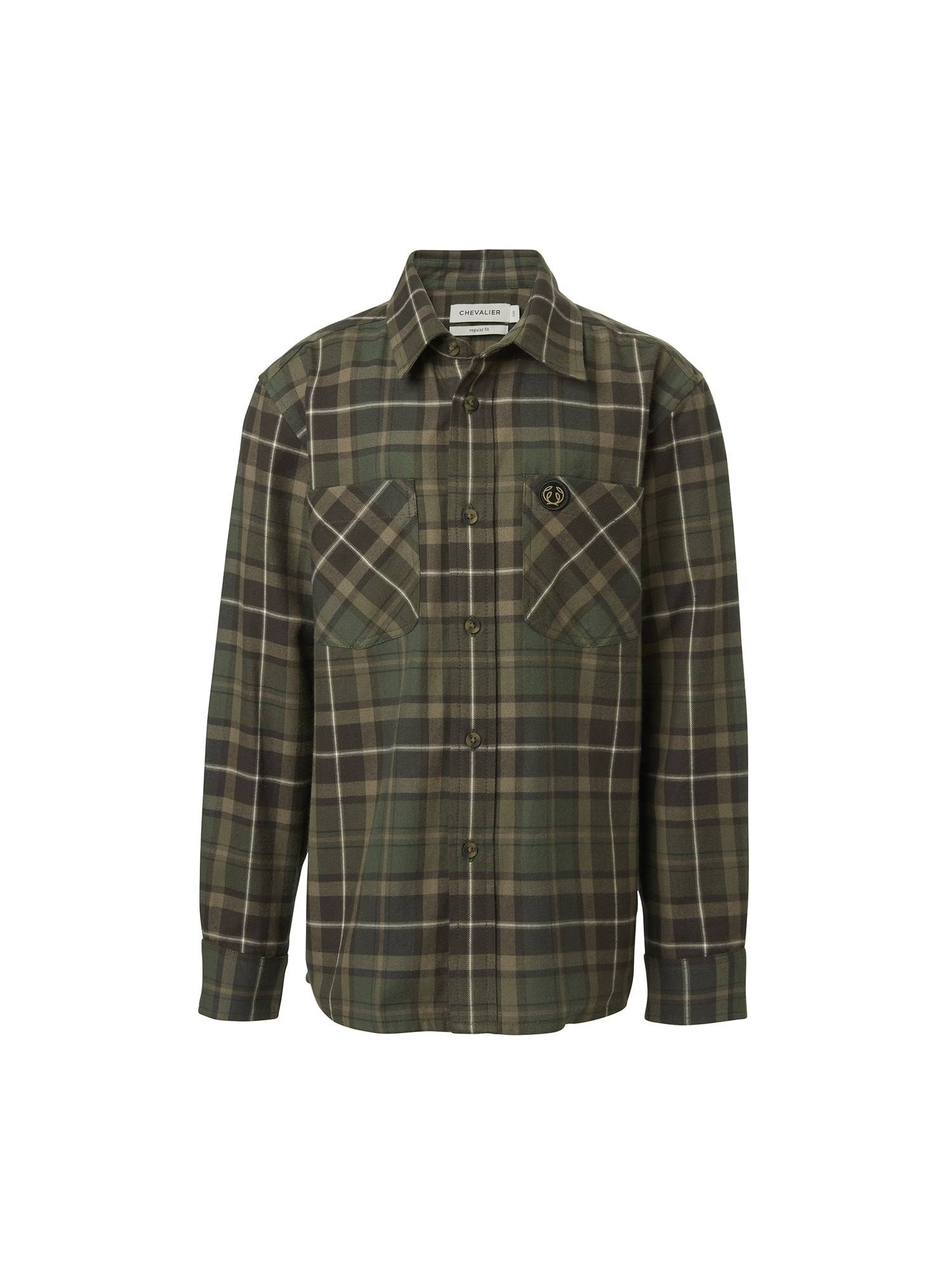 Chevalier Teal Light Flannel Skjorta Hemlock Green Checked Junior 140 (140)