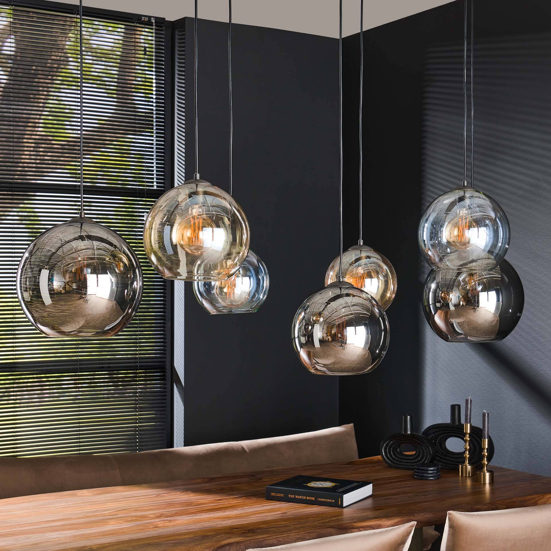 Multi-A - Loftlampe med tre farver og tre størrelse glaskupler Levering uden pære
