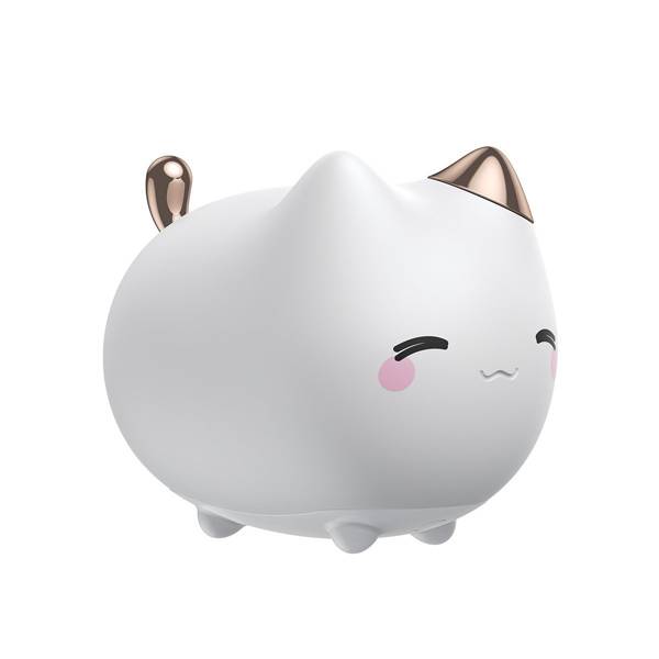 Cute series - Vit nattlampa i silikon - Katt