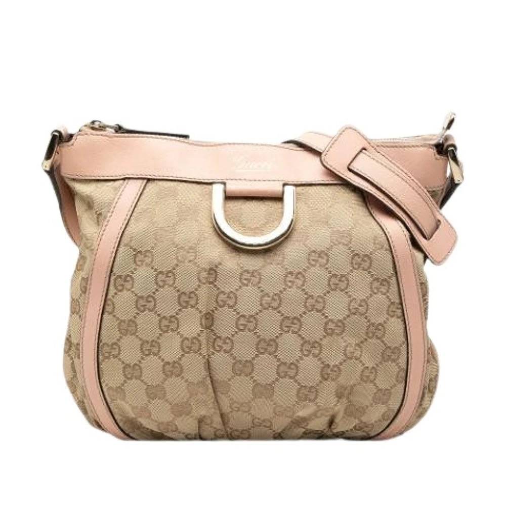 Gucci Vintage Pre-owned Crossbody Taske - Vintage - Dame - Beige - ONE SIZE - Læder