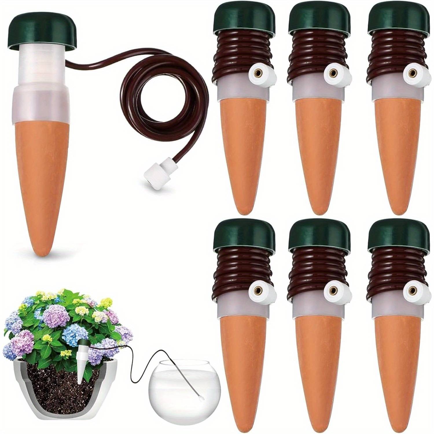 6pcs Indoor Plant Automatic Waterers Balcony Irrigation System Self-watering Flower Pots Storage Plant