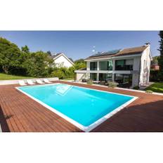 Fjordpool Thermopool Paket med Pooltak - 3.5x7x1.5m / Sidodörr - Vänster + Vippgavel
