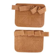 Fitness Gym Grip Pads Thickened Double Layer Cowhide 4 Finger Gym Workout Gloves for Weightlifting