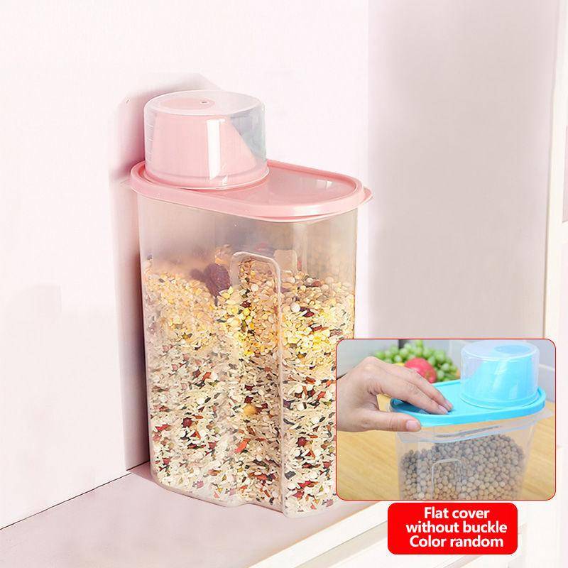 Kitchen Storage Container Food Sealed Container Japanese Rice Storage Container Bean Storage Container Household Storage Container 2L