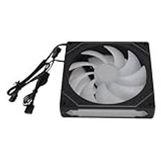 CPU-fläkt 140 Mm ARGB-chassifläkt, 4pin PWM Silent Computer Cooler Fan 650 Till 1850 RPM, RGB Motherboard Sync Dator PC Kylfläktar (Vanligt svart)