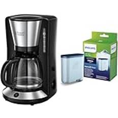 Russell Hobbs Kaffeemaschine [Brausekopf für optimale Extraktion&Aroma] Adventure & Philips AquaClean Kalk- und Wasserfilter für Espressomaschine, Kein Entkalken bis 5000 Tassen, Einzelpack