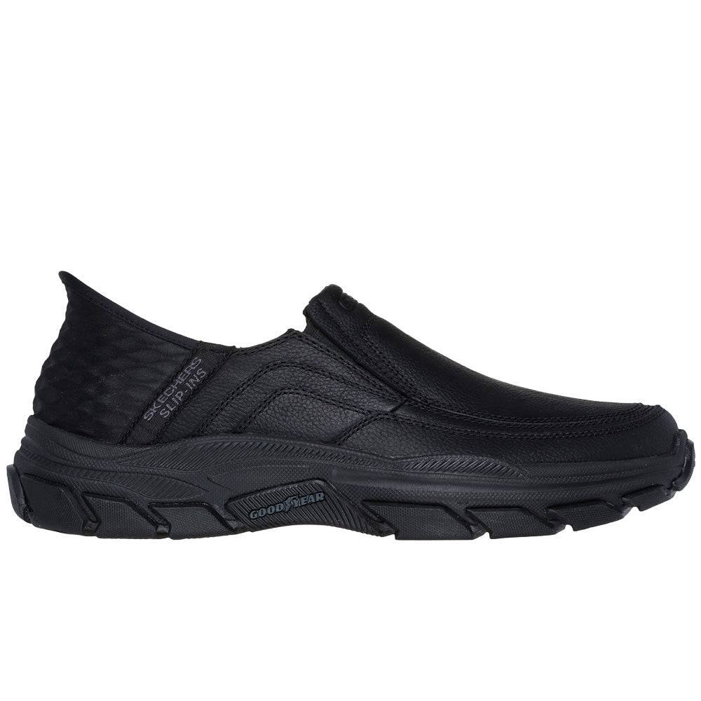 Skechers Mens Slip-Ins Relaxed Fit Leather Black - 45