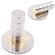 Brudazon | 40 miniskivmagneter 10 x 5 mm | N52 starkaste nivån - neodym magneter superstark | kraftmagnet för modelltillverkning, foto, whiteboard, kylskåp, hantverk | liten, rund och extra stark