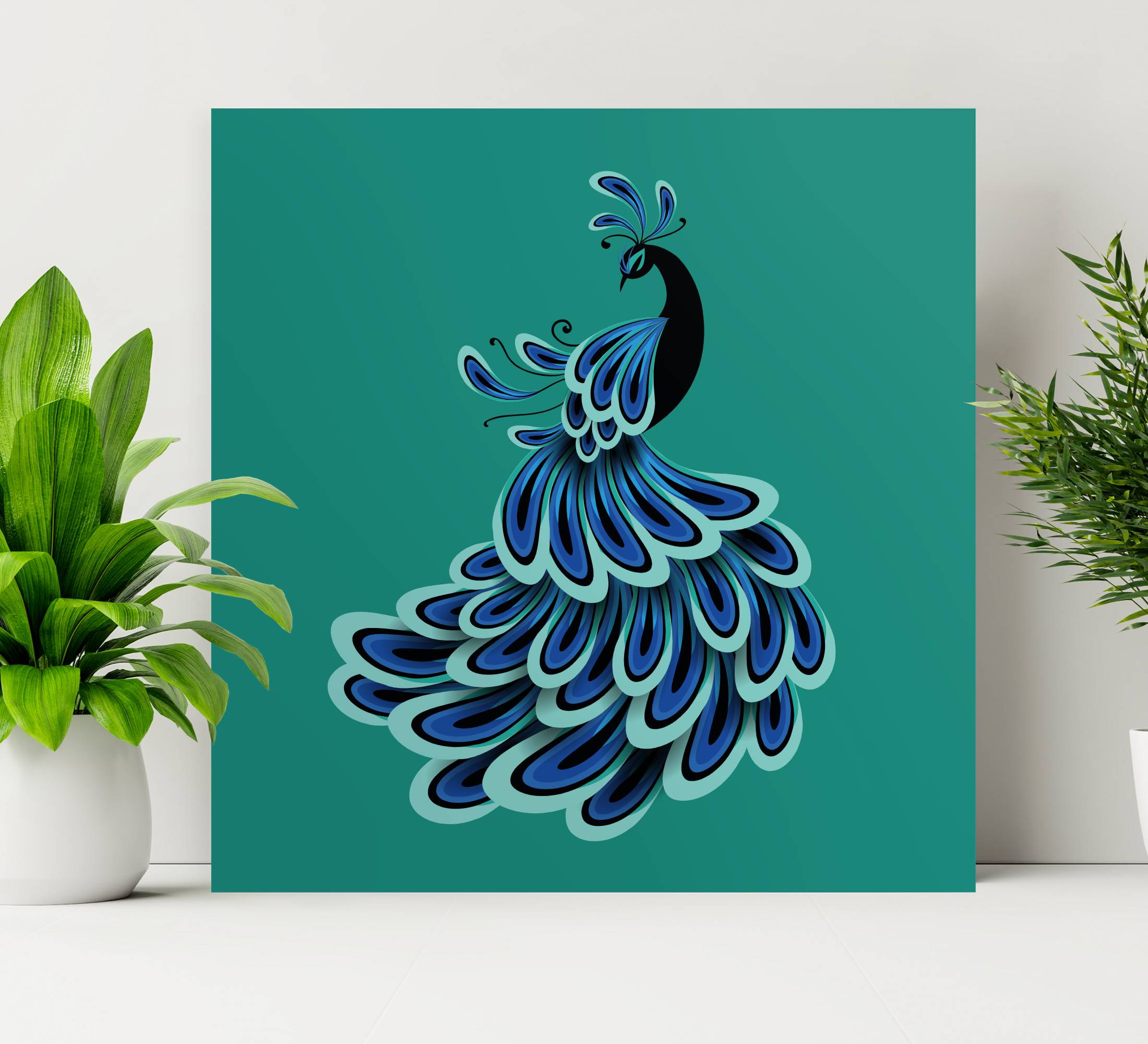 Magnifik påfågel fågel canvas canvas tavla