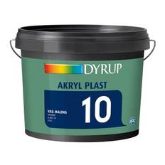 DYRUP Vægmaling Akryl Plast Glans 10 10 Liter - 10 liter - Lys Råhvid