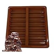 Chocolate Silicone Mold, Candy Bar Molds, Rectangle Chocolate Mold, Stuffed Baking To7.68x7.48 Inches Stuffed Ice Tray Molds, Rectangle Candy Bar Silicone Mold For Milk Chocolate Bar, Chocolate Snacks