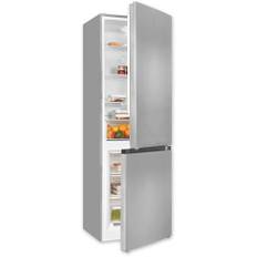 Exquisit Kühl-Gefrierkombination, Kühlschrank mit Gefrierfach, 4-Sterne-Gefrieren, 315 Liter, Alarm-Funktion, KGC5320-95-E-040C inoxlook
