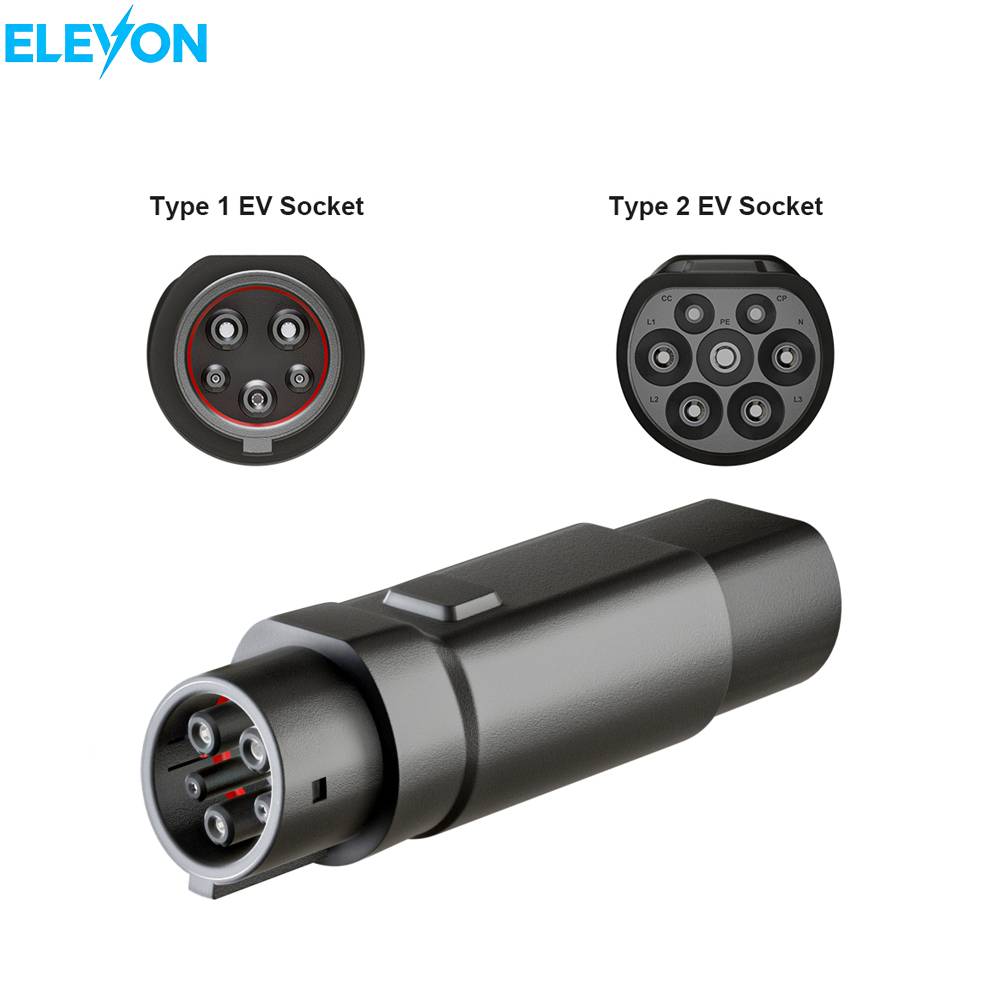 ELEVON EV Charger Adapter Type2 IEC 62196-2 to Type1 Converter for J1772 Standard Electric Vehicle Charging EV Connector 16A 32A