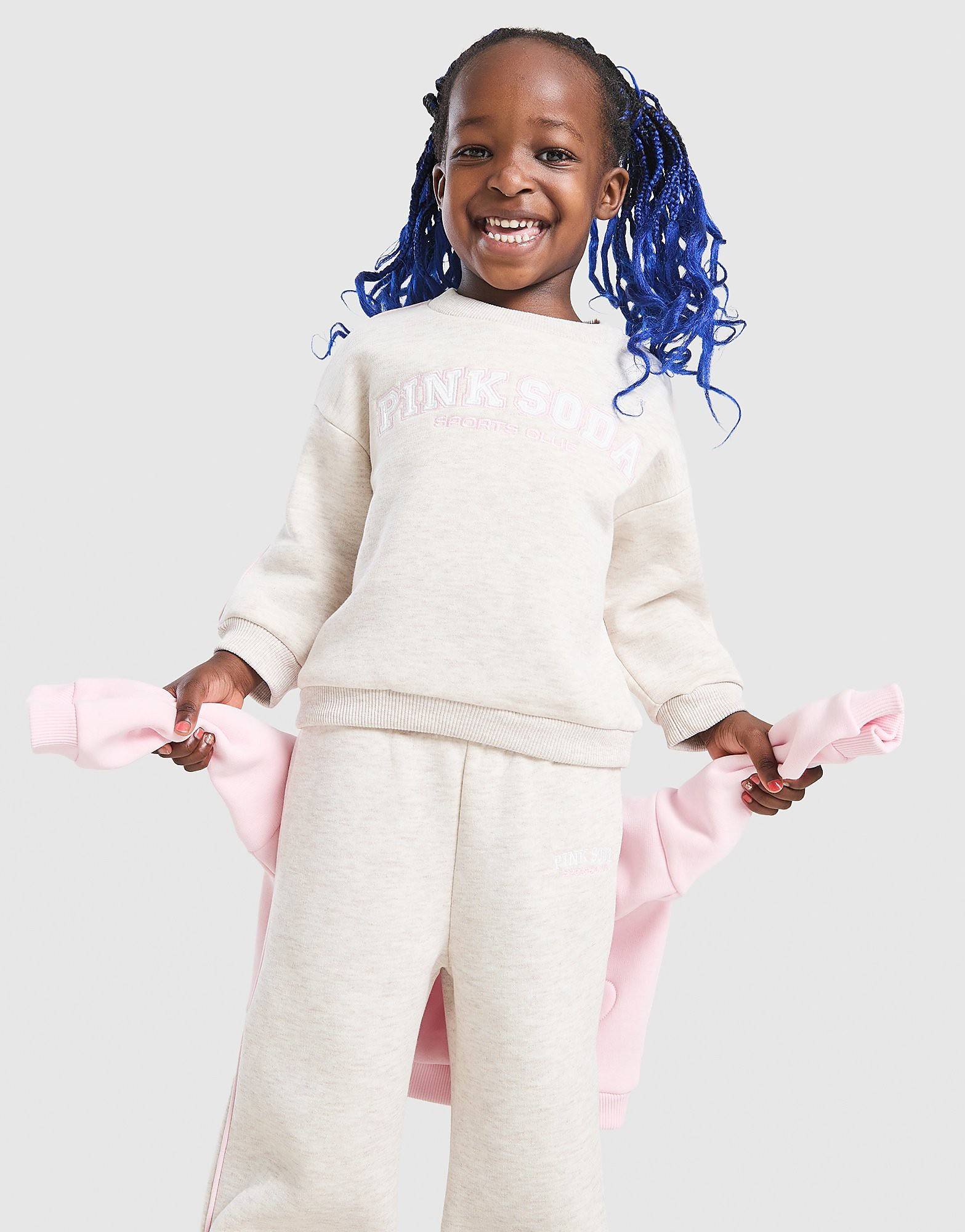 Pink Soda Sport Swirl Crew Tracksuit Infant, krämfärg - 12-18M