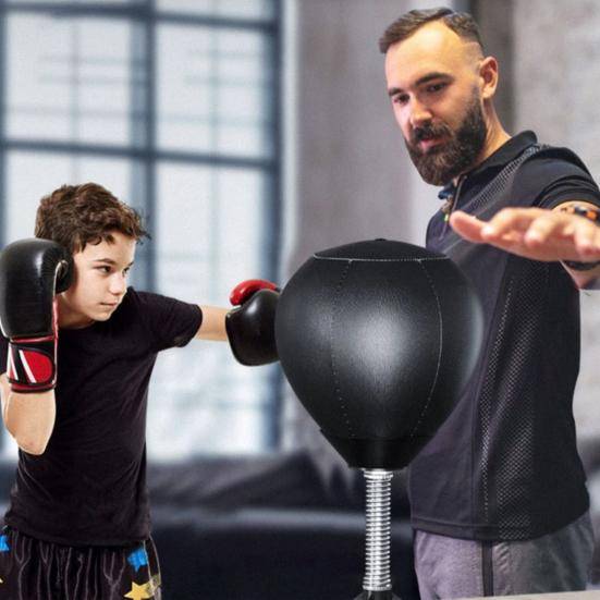 Skrivbordsboxningssäck med sugkopp Stresslindring Boxning Hastighetsboll Barn Vuxna Reaktionshastighetsträning Boxningssäck Hem Kontor Skrivbordsleksa