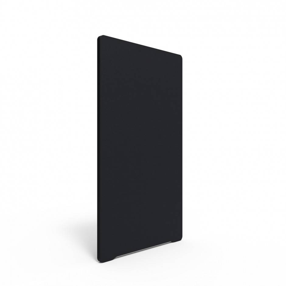 Golvskärm Edge, Färg Black Molly YA319 - Svart, Storlek B80 x H165 cm, Listfärg Svart