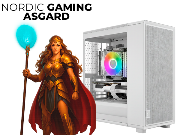 Nordic Gaming Asgard Freja V3 Gaming PC | Ryzen 5 32GB RX 9060 1TB
