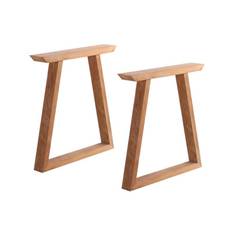 Bordben i Teak m/Trapez ben - 2 stk