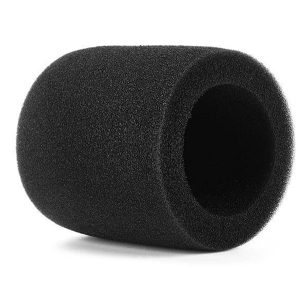 Svart skumvindskärm popfilter kompatibelt med Shure MV7 och MV7X - svampöverdrag för mikrofon som minskar plosiver, andningsljud och damm, montering