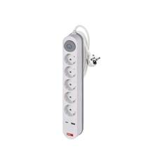 EMOS 5-Stikdåse 3 meter ledning m/USB