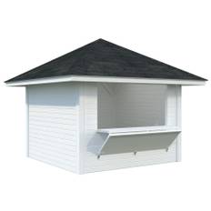 Salgsbod m/luge, Bianca 104, 8,3 m², hvid