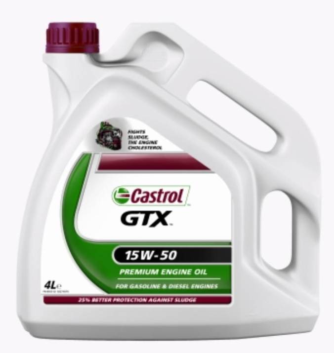 Castrol GTX 15W-50 Motorolja Dunk 4 l - Motorolja - VW - Volvo - Toyota - Ford - Opel - Renault - Saab - Honda