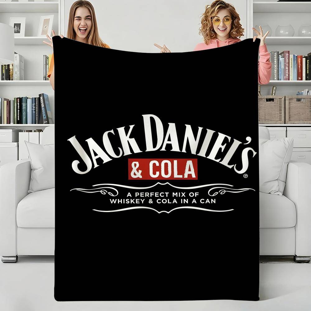 Drick J-Jack Daniels Släng Filt Perfekt för Soffa Kontor Säng Resa Sömn Läsning Avkoppling Camping Fyra säsonger