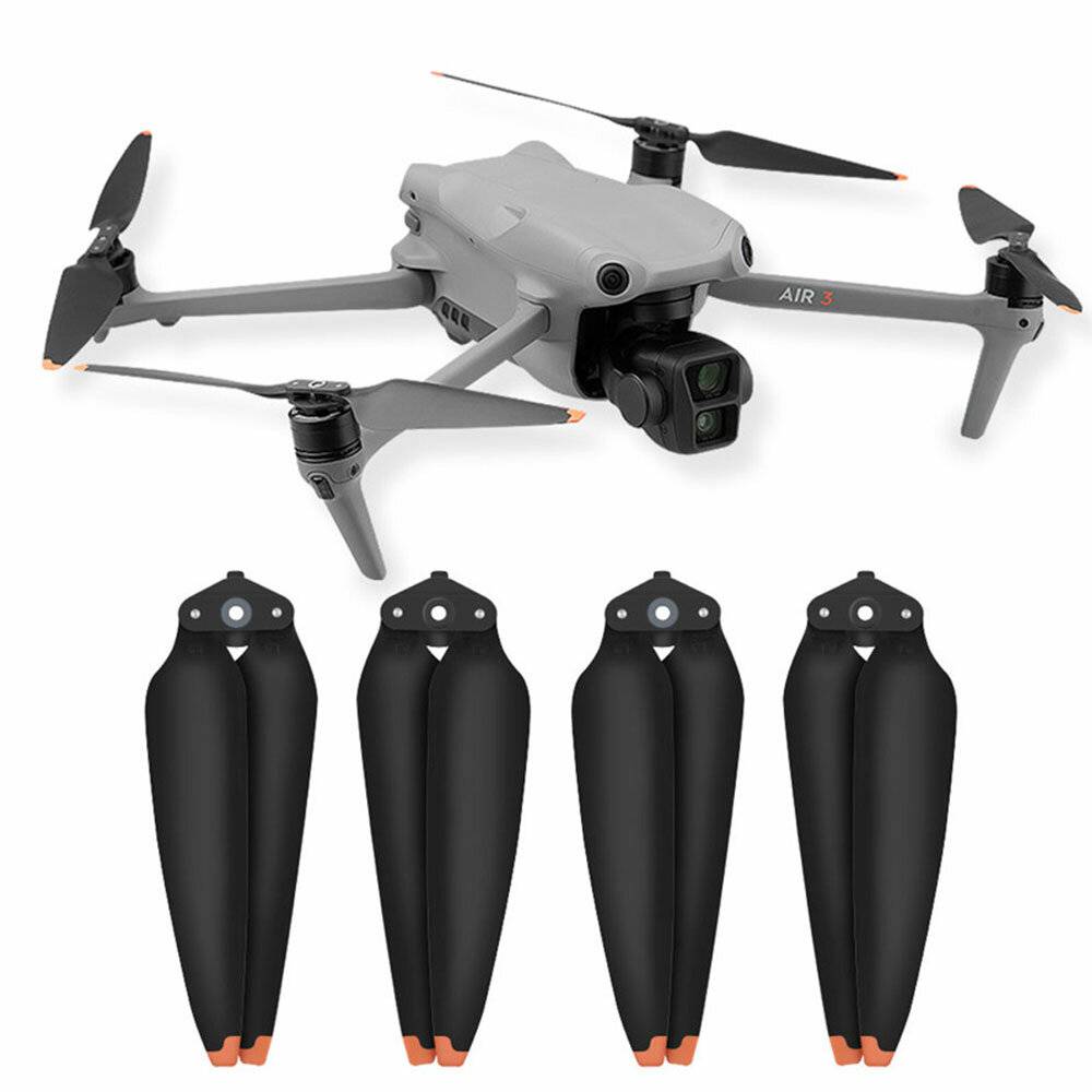 BRDRC Snabbkopplingar Fällbara 8747F TPU Propellerblad för DJI AIR 3 RC Drone Quadcopter