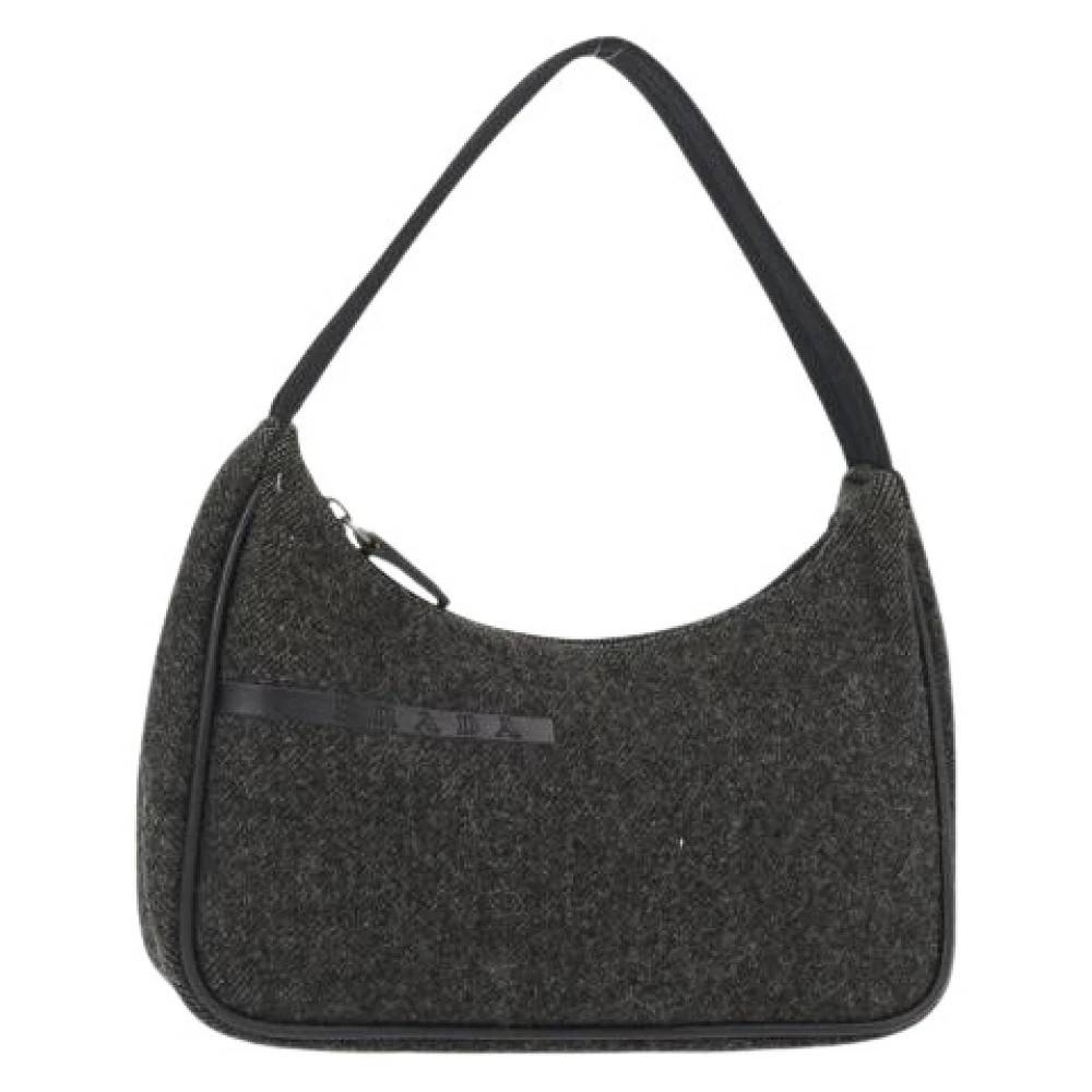 Prada Vintage Pre-owned Håndtaske - Vintage - Dame - Grå - ONE SIZE - Uld