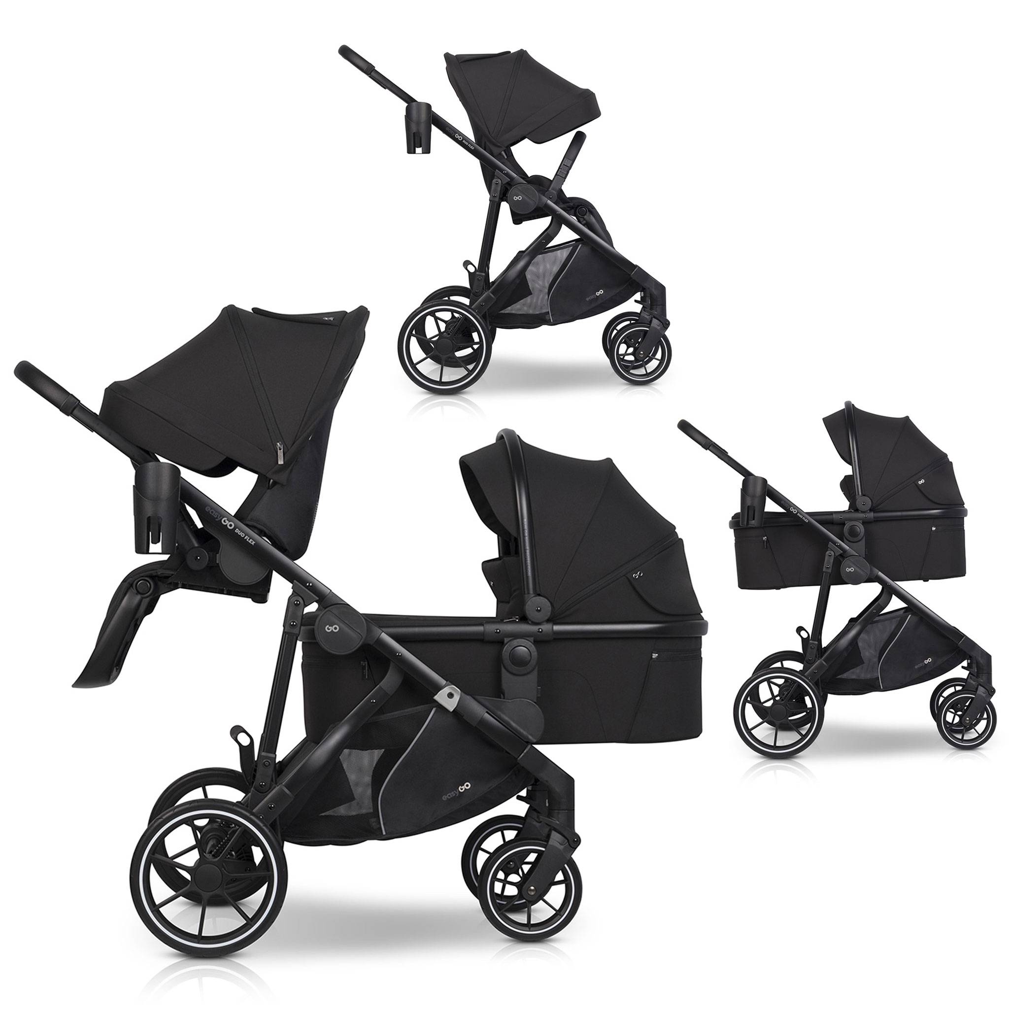 Syskonvagn EasyGo Duoflex (1 liggdel, 1 sittdel)