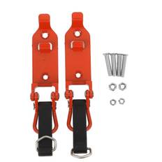 2 Pcs Roof Rack Shovel Holder Heavy Duty Metal Rubber Clamp Mounting Kit for Car Truck Garage Red orange
