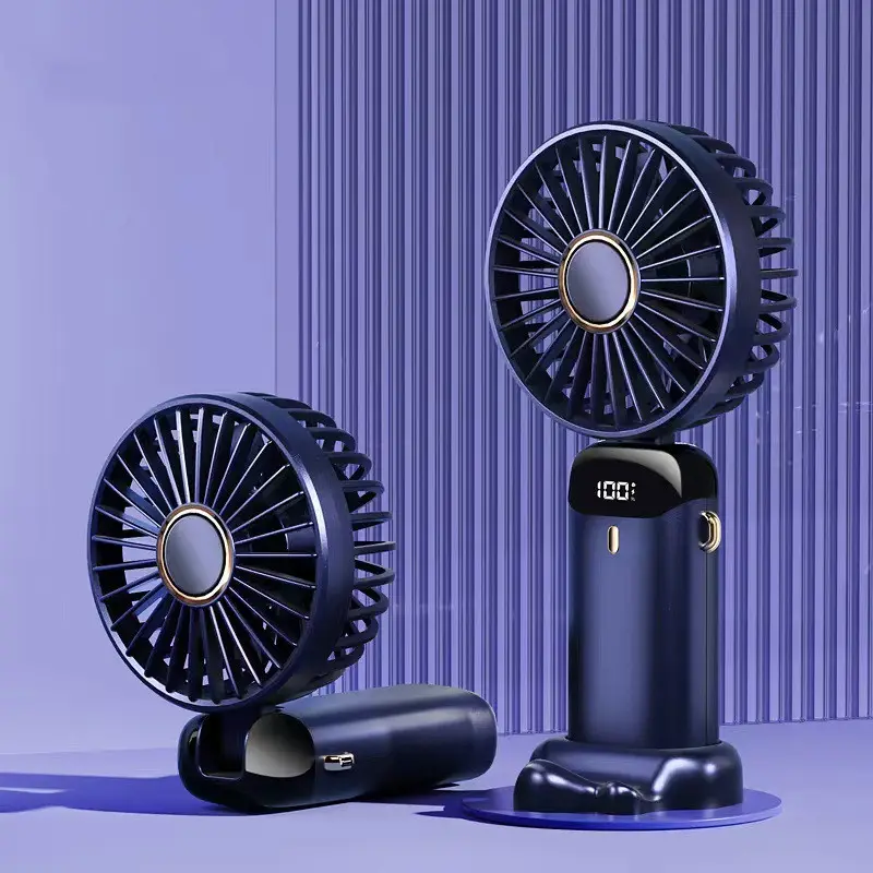 Wholesale fans portable handheld small digital display aromatherapy USB rechargeable table fan mini electric fan