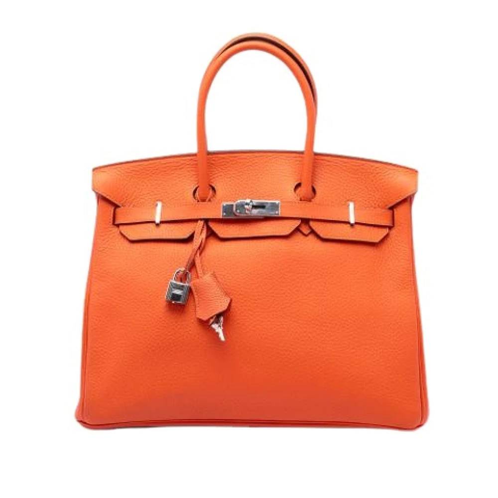 Hermès Vintage Pre-owned Birkin 35 - Vintage - Dame - Orange - ONE SIZE - Læder