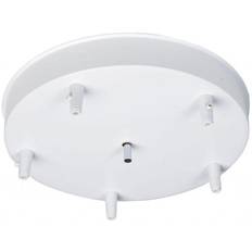 Takrondell/Takplatta För 5 Pendlar, Mattvit/Krom