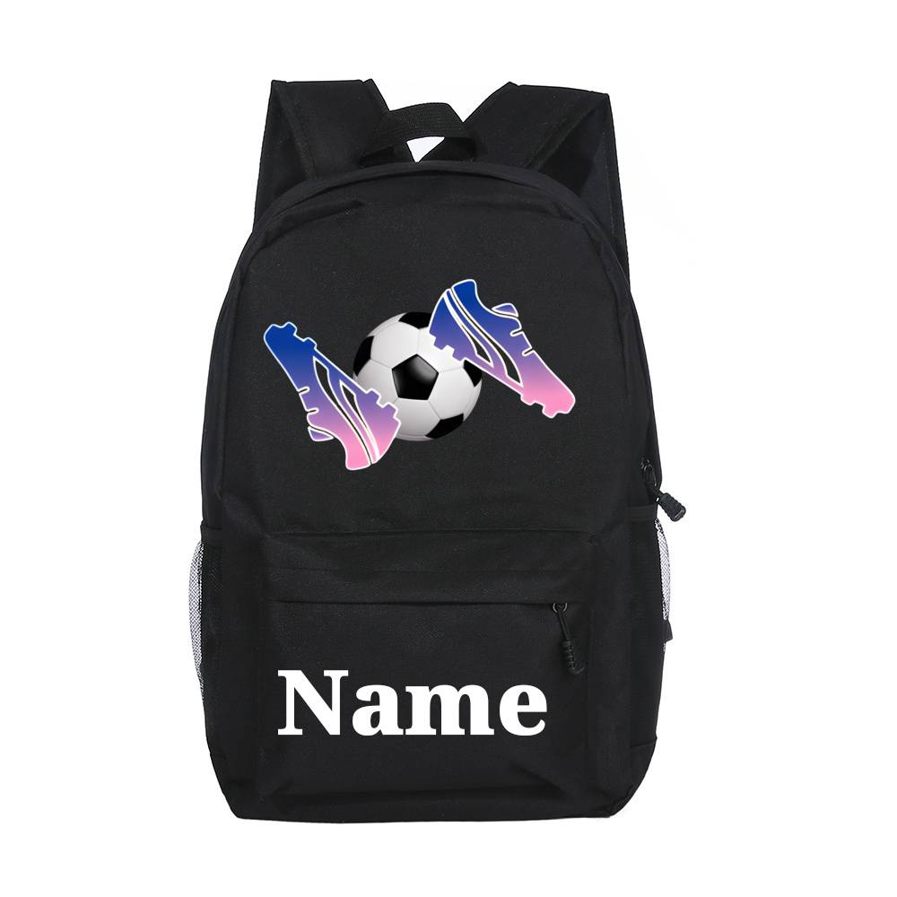 1pc Personalized Soccer Backpack With Soccer Ball & , College Student School Bag Large Capacity Shoulder Bag Travel Lightweight Lazy Style Backpack Trend, Back To Gift, For Teenager