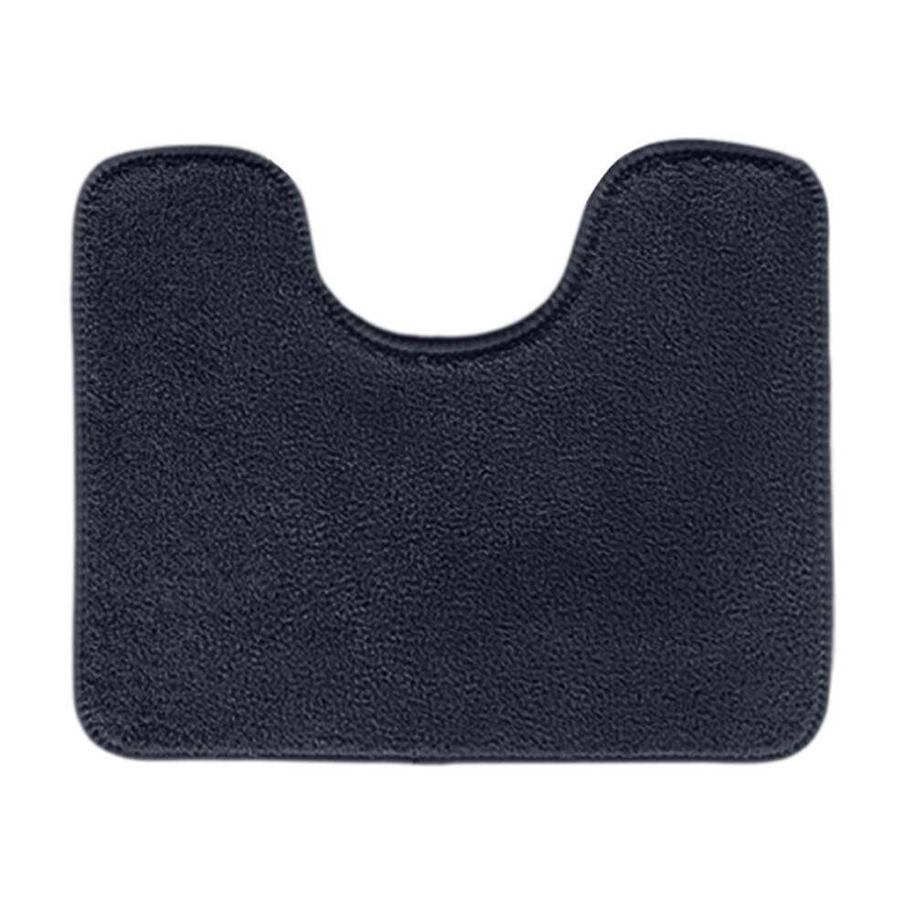 U-formet mikrofiber bademåtte skridsikker sort